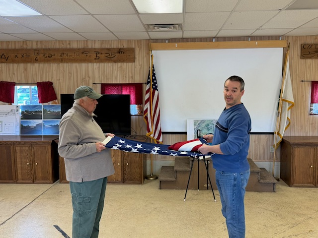 American Legion Post 1187 flag folding class